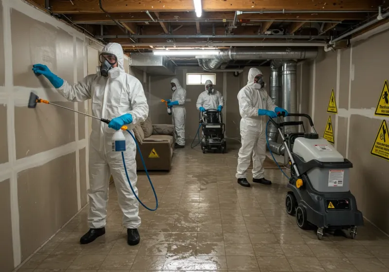 Basement Moisture Removal and Structural Drying process in Grayson Valley, AL